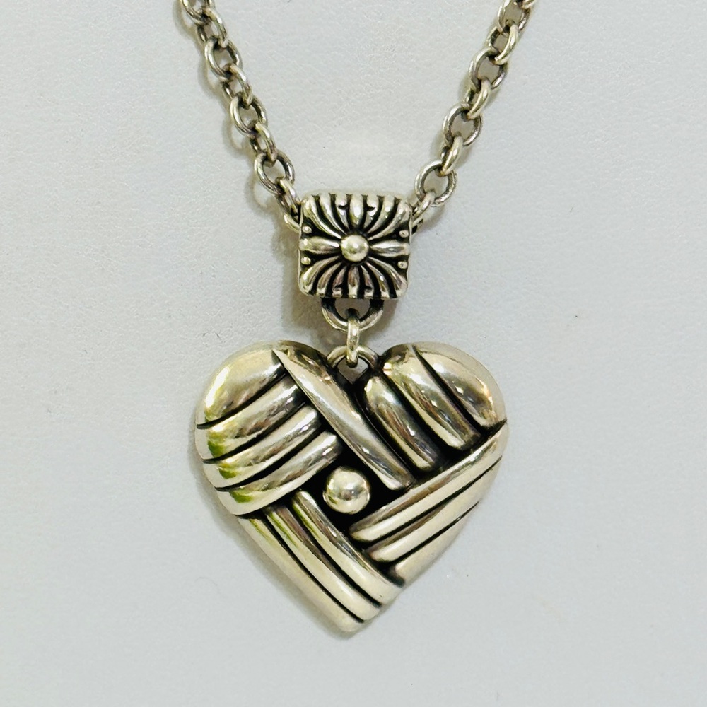 Brighton Sonora Heart Silver Heart Pendant Necklace - Picture 4 of 11